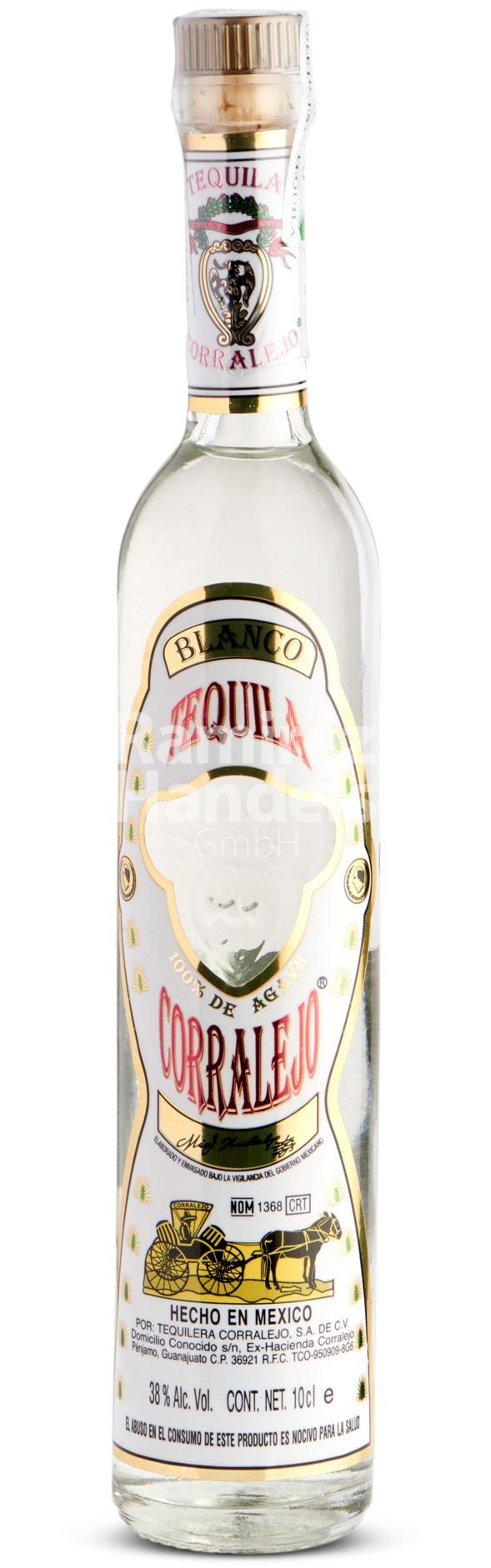 MINI Tequila CORRALEJO BLANCO 100% Mexhaus 38% (MINI) Agave | 100 ml vol