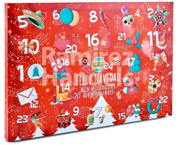 Mein mexikanischer Adventskalender 2024 ROT (100% SÜß & Scharf), Limitierte Auflage.