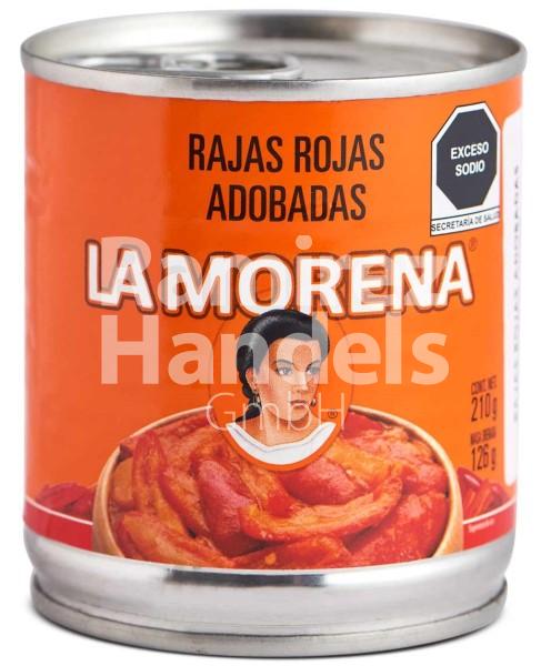 Chile Jalapeno Rajas Rojas Adobadas La Morena 210 g