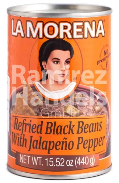 Frijoles Refritos Negros con Jalapeños La Morena 440 g [CAD 31 JUL 2026]